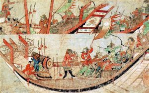 samurai-giapponesi-abbordano-una-nave-yuan-nel-1281