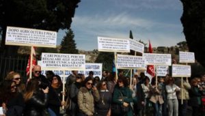 Protesta operatori turistici Pompei