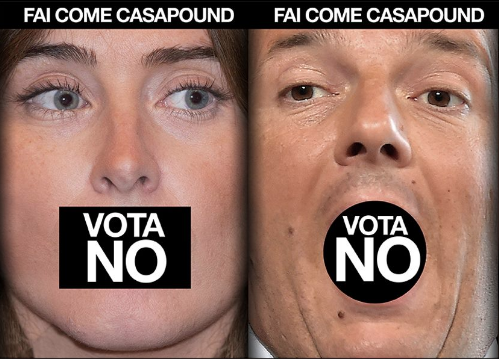 CasaPound Renzi No Referendum Boschi