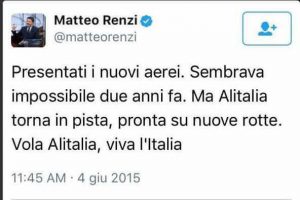 Alitalia Renzi